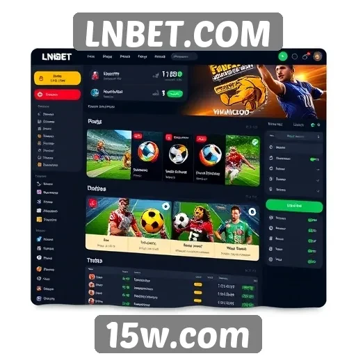 Navegação e interface do site LNBET.COM